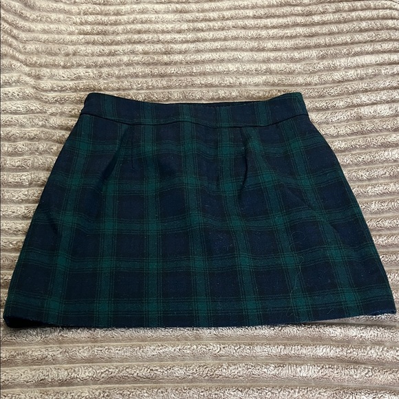 Loft Plaid Green and Blue Women's Skirt - Picture 3 of 3